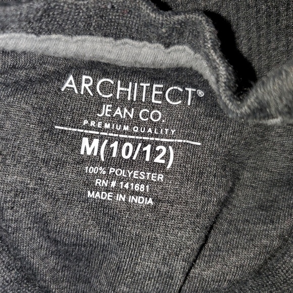 177- Architect Boy's long sleeve tee gray sz 10/12 - Picture 2 of 3